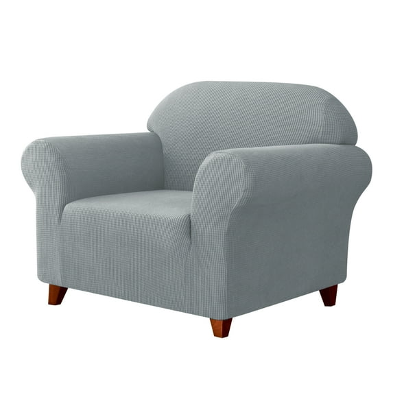 Subrtex Sofa Cover 1 Piece Slipcover with extra Stretch Cushion Seat Cover, Armchair, Light Gray