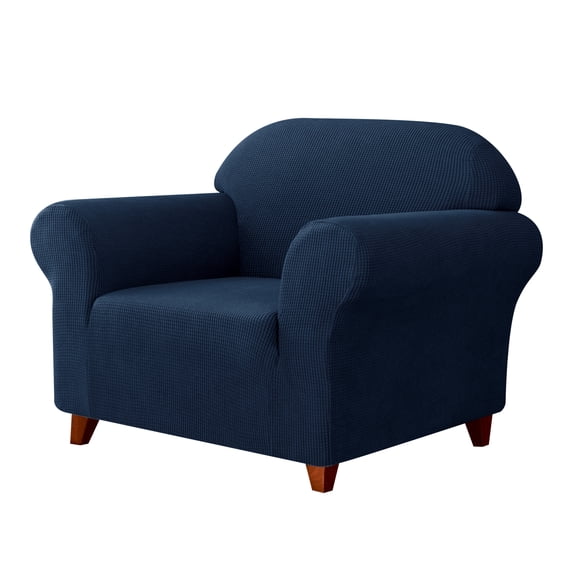 Subrtex Sofa Cover 1 Piece Slipcover with extra Stretch Cushion Seat Cover, Armchair, Navy