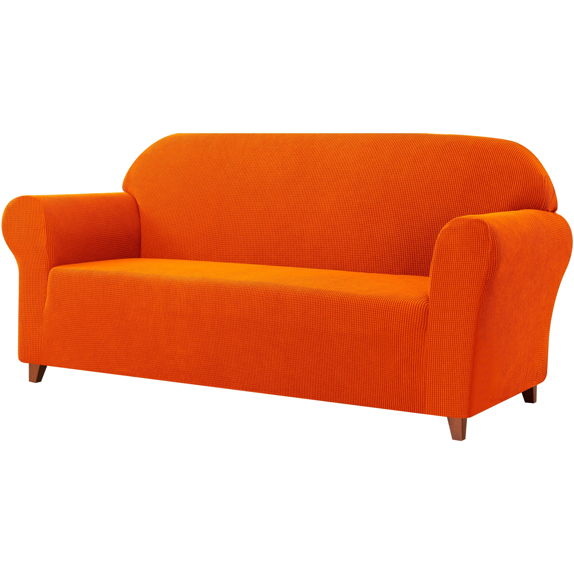 Subrtex Sofa Cover 1 Piece Slipcover with extra Stretch Cushion Seat Cover, Loveseat, Orange