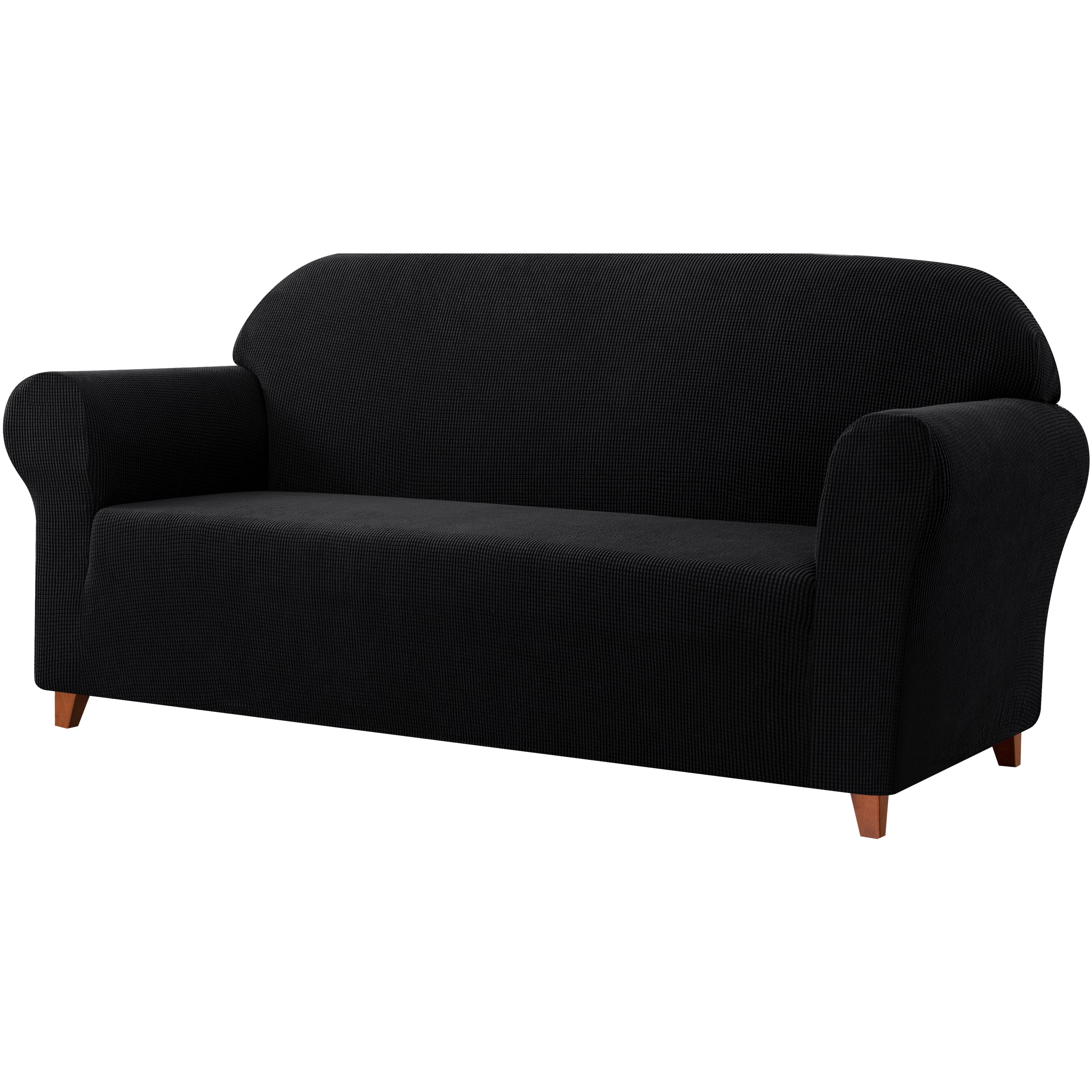 Subrtex Sofa Cover 1 Piece Slipcover with extra Stretch Cushion Seat Cover, Sofa, Black