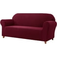 thumbnail image 1 of Subrtex Sofa Cover 1 Piece Slipcover with extra Stretch Cushion Seat Cover, Sofa, Wine, 1 of 8
