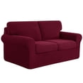 thumbnail image 1 of Subrtex Sofa Slipcover Sets 5 Pieces Stretch Couch Cover Backrest Cushion Covers (Loveseat, Wine), 1 of 6