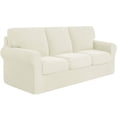thumbnail image 1 of Subrtex Sofa Slipcover Sets 7 Pieces Stretch Couch Cover Backrest Cushion Covers (Sofa, Ivory), 1 of 6