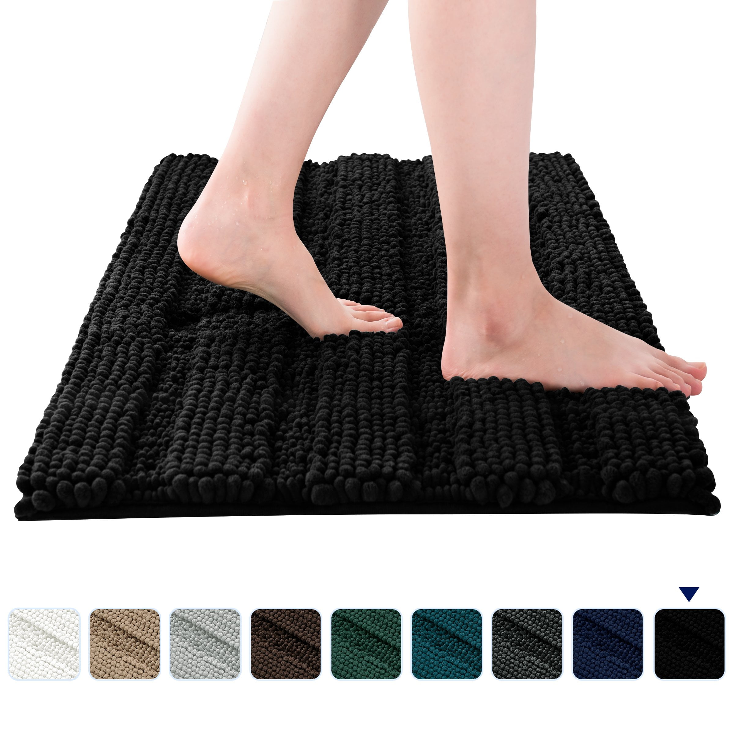 https://i5.walmartimages.com/seo/Subrtex-Soft-1-piece-Luxury-Chenille-Striped-Bathroom-Rug-Black-16-x-24-Small_72792306-459e-42db-80a7-8e8e3d73b718.80d9257b525492c4979f6863d273d184.jpeg