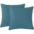 thumbnail image 1 of Subrtex Soft 2 pack Rhombus Patterned Decorative Square Throw Pillow Covers, 18"*18", Turquoise, 1 of 7