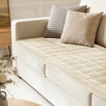 thumbnail image 1 of Subrtex Soft Couch Cover for Dogs, Washable Pet Friendly Couch Covers , Non Slip and Thick Sofa Slipcover, Furniture Protector Mat Blanket for Pets(28x28,Ivory), 1 of 10