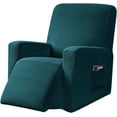 thumbnail image 1 of Subrtex Stretch 1-Piece Textured Grid Recliner Slipcover, Turquoise, 1 of 6