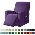 thumbnail image 1 of Subrtex Stretch 1-Piece Textured Grid Recliner Slipcover, Violet, 1 of 7