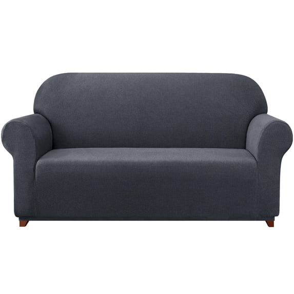 Subrtex Stretch 1-Piece Textured Grid Slipcover Sofa Cover, Gray