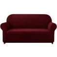 thumbnail image 1 of Subrtex Stretch 1-Piece Textured Grid Slipcover Sofa Cover, Wine, 1 of 7