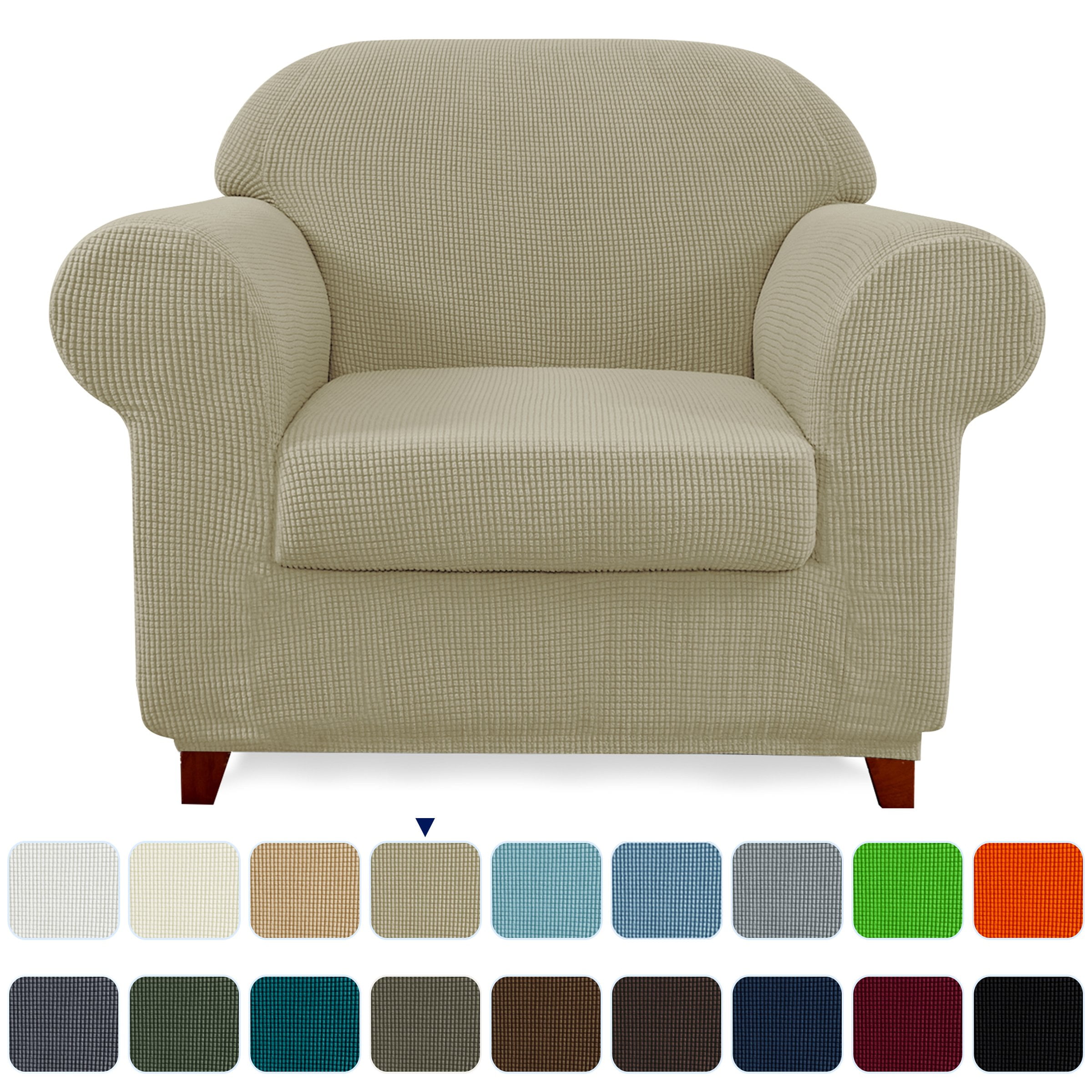 Subrtex Armchair Slipcover - Textured Grid Design - Walmart.com