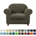 thumbnail image 1 of Subrtex Stretch 2-Piece Textured Grid Sofa Slipcover Jacquard Non Slip Couch Cover (Olive Drab, Armchair), 1 of 7