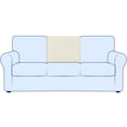 thumbnail image 1 of Subrtex Stretch Back Cushion Cover Check Plaid Couch Backrest Slipcover (Rectangle, Ivory), 1 of 7