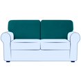 thumbnail image 1 of Subrtex Stretch Back Cushion Cover Check Plaid Couch Backrest Slipcover (T-2PC, Teal), 1 of 7