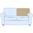 thumbnail image 1 of Subrtex Stretch Back Cushion Cover Check Plaid Couch Backrest Slipcover (T-Right, Khaki), 1 of 7