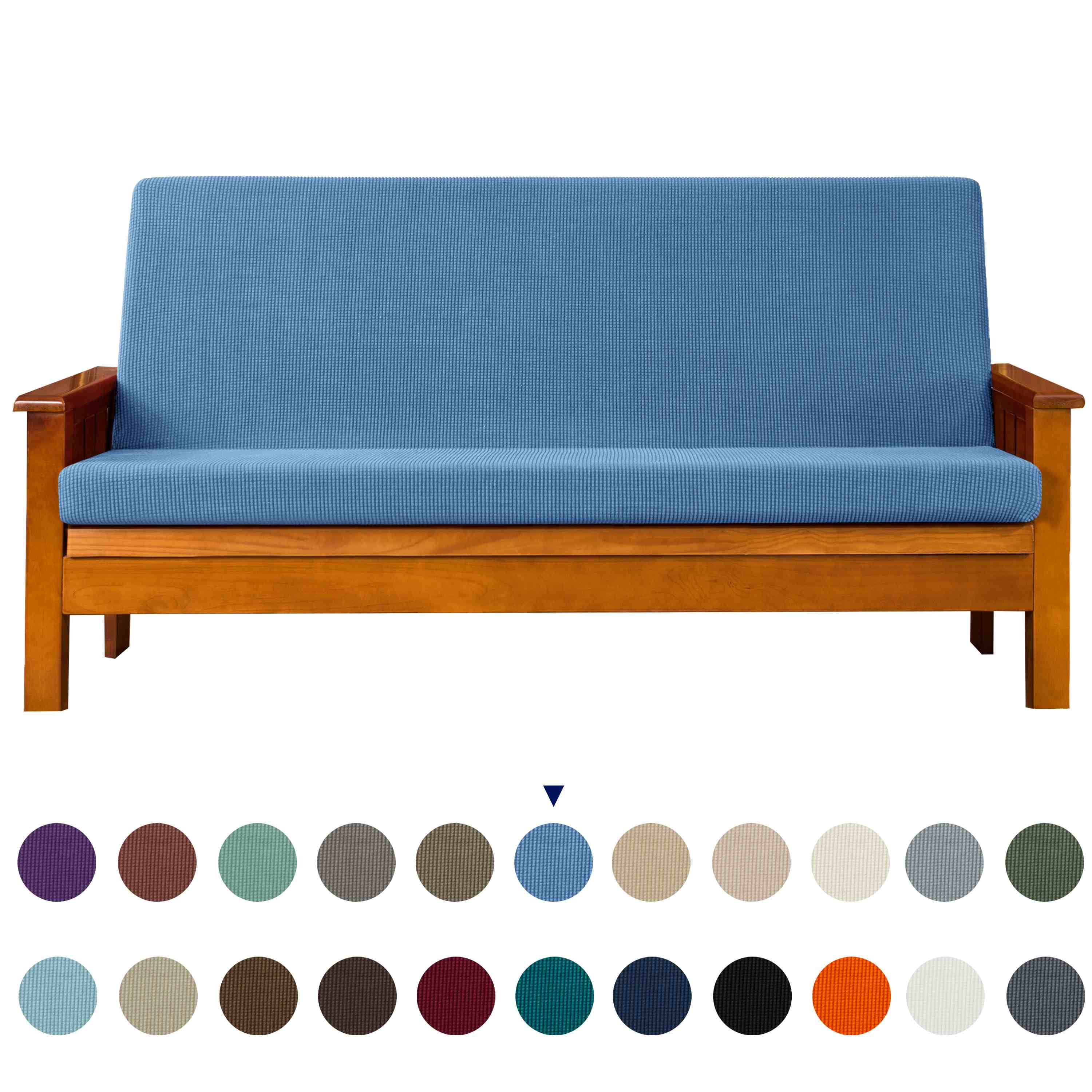 Subrtex Stretch Futon Cover Slipcover Full Size Armless Sofa Bed