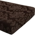 thumbnail image 1 of Subrtex Stretch Jacquard Damask Furniture Seat Cushion Slipcover (Armchair, Chocolate), 1 of 6
