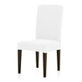 thumbnail image 1 of Subrtex Stretch Textured Grain Dining Chair Slipcover (Set of 2, White), 1 of 7
