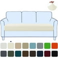 thumbnail image 1 of Subrtex Textured Grid Stretchy Washable Sofa Seat Cushion Cover Armchair Loveseat Sofa Protector （Ivory, Sofa）, 1 of 7