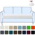 thumbnail image 1 of Subrtex Textured Grid Stretchy Washable Sofa Seat Cushion Cover Armchair Loveseat Sofa Protector （Off-White, Sofa）, 1 of 7
