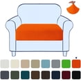 thumbnail image 1 of Subrtex Textured Grid Stretchy Washable Sofa Seat Cushion Cover Armchair Loveseat Sofa Protector （Orange, Chair）, 1 of 7