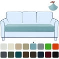thumbnail image 1 of Subrtex Textured Grid Stretchy Washable Sofa Seat Cushion Cover Armchair Loveseat Sofa Protector （Steel Blue, Sofa）, 1 of 7