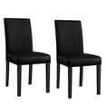 thumbnail image 1 of Subrtex Urban Style PU Leather Waterproof Dirt resistant Dining Chair, Set of 2, Black, 1 of 9