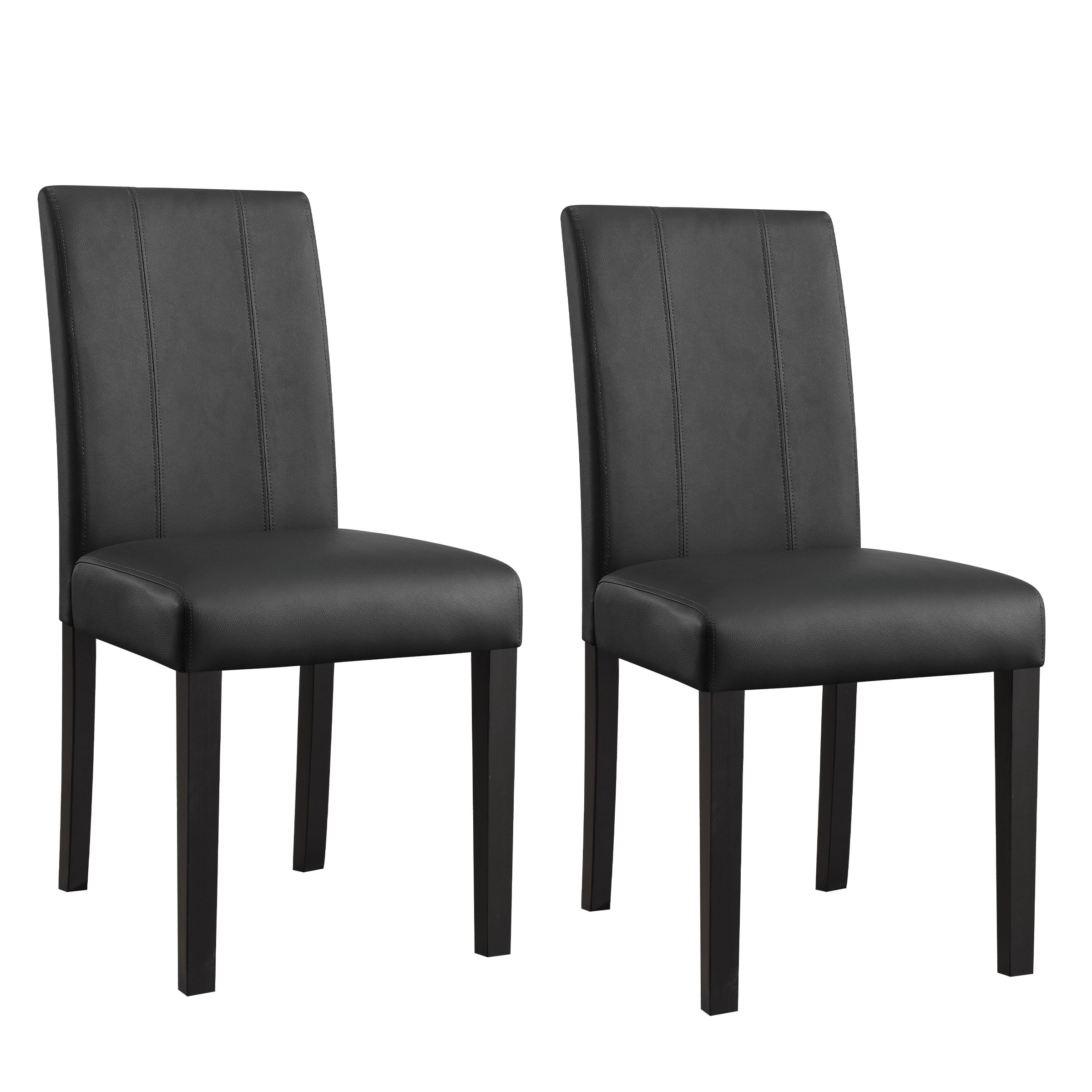 Subrtex Urban Style PU Leather Waterproof Dirt resistant Dining Chair, Set of 2, Gray