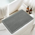 thumbnail image 1 of Subrtex Waffle Weave Bathroom Rug, Non Slips Bath Mat, Absorbent Bathmat Bath Rug for Bathroom (24"x60", Gray), 1 of 7