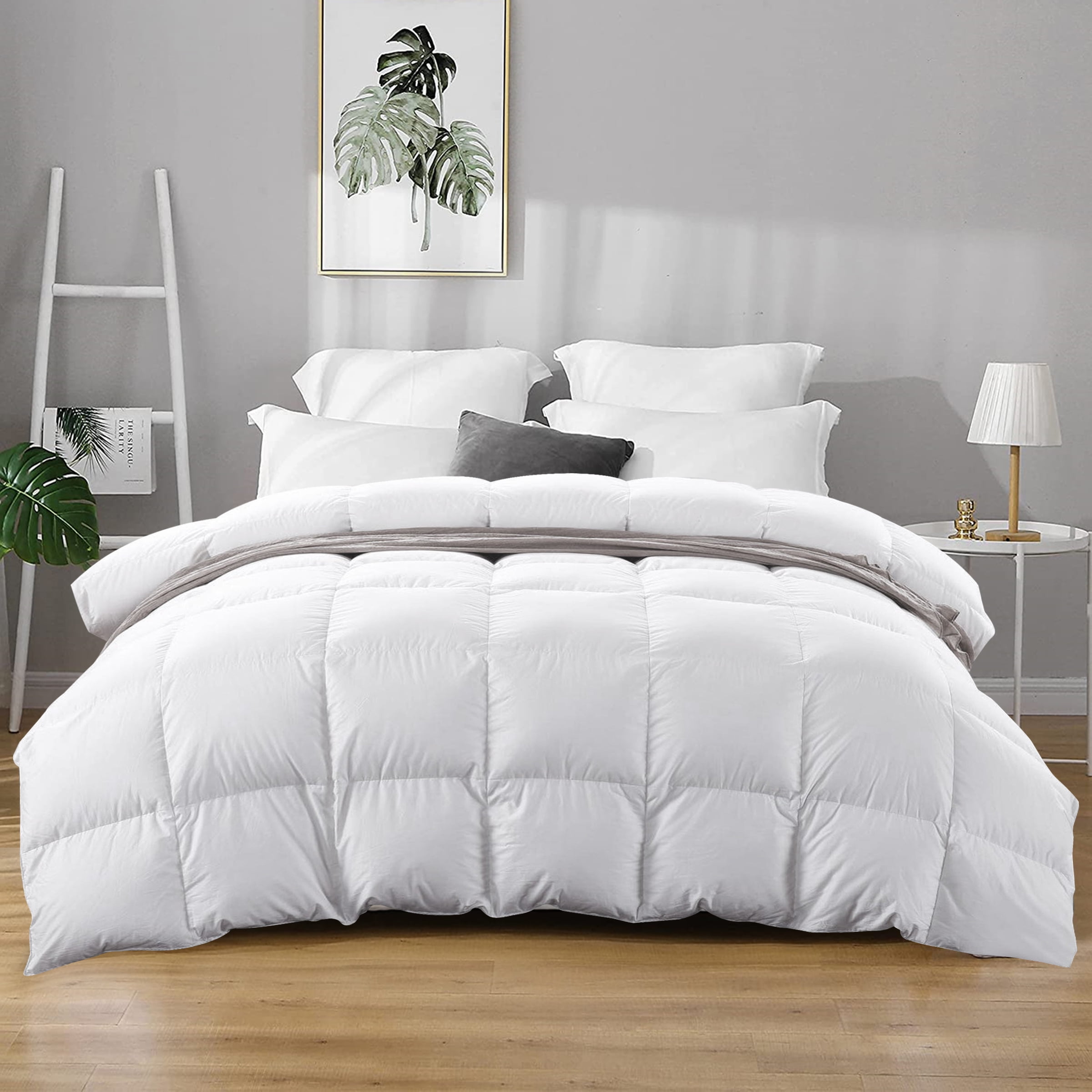 Subrtex White Goose Down Feather Duvet Insert, Twin