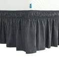 thumbnail image 1 of Subrtex Wrap Around Bed Skirt Elastic Elegant Soft Fabric Ruffled Fade Resistant Replaceable (Twin, Gray), 1 of 7
