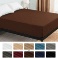 thumbnail image 1 of Subrtex Wrinkle Resistant Premium Microfiber Fitted Sheet (Full, Chocolate), 1 of 6