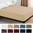 thumbnail image 1 of Subrtex Wrinkle Resistant Premium Microfiber Fitted Sheet (Queen, Khaki), 1 of 6