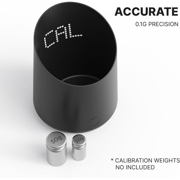 Subscale Digital Dosing Cup with LED Display Sleek & Precise Scale - Dosing & Brewing Accessories, Measures Coffee Grounds for Espresso - Black