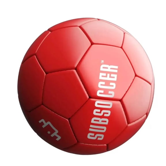Subsoccer Official Game Ball Red Synthetic Leather Indoor Football Ball for Ages 6 Plus