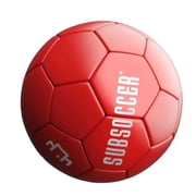 Subsoccer Official Game Ball Red Synthetic Leather Indoor Football Ball for Ages 6 Plus