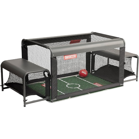 Subsoccer S3 Edge Bench Soccer Game with Mat and Ball – Portable Indoor/Outdoor Table Soccer Set, Sturdier Redesigned Frame, Easy Assembly