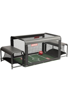 S3 Edge Bench Soccer Game with Mat and Ball Portable Indoor/Outdoor Table Soccer Set, Sturdier Redesigned Frame, Easy Assembly