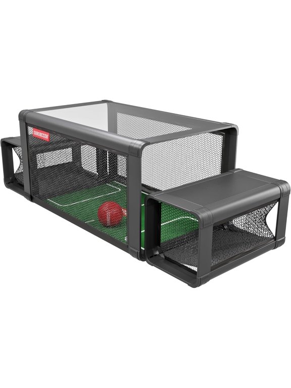 S7 Premium Bench Soccer Game Set Black Steel Frame Portable Indoor Outdoor Table Football