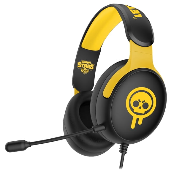 Subsonic - Brawl Stars Gaming Headset with Microphone. Officially licensed gaming headset, compatible with consoles, PCs, tablets, and smartphones Black and Yellow