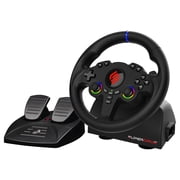 Subsonic Superdrive 220 RS-5 Racing Wheel with Pedal Set and Dual LED Sticks for PS5 and PC
