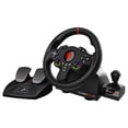 thumbnail image 1 of Subsonic - Superdrive 220 RS-X Steering Wheel - Dual Joystick LED Racing Wheel with Gear Shifter, 180° Rotation, Pedals and Paddle Shifters. For Switch 2 / Switch, PS4, PC and Xbox - Black, 1 of 8