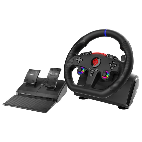 Subsonic Superdrive 270 GT5 Racing Wheel with Pedal Set and Dual LED Sticks for PS5 and PC