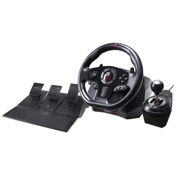 (Open Box) Subsonic Superdrive GS 850-X Racing Wheel with Gearshift and Pedal Set for PS4, Xbox One, Xbox Series XS