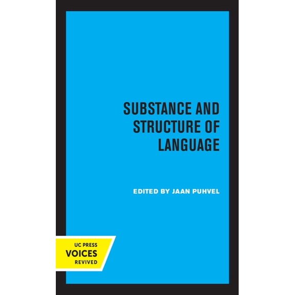 Substance and Structure of Language, (Hardcover)