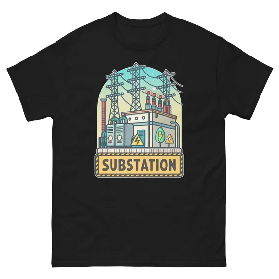 Substation Everyday Location Building Place T-Shirt - Walmart.com