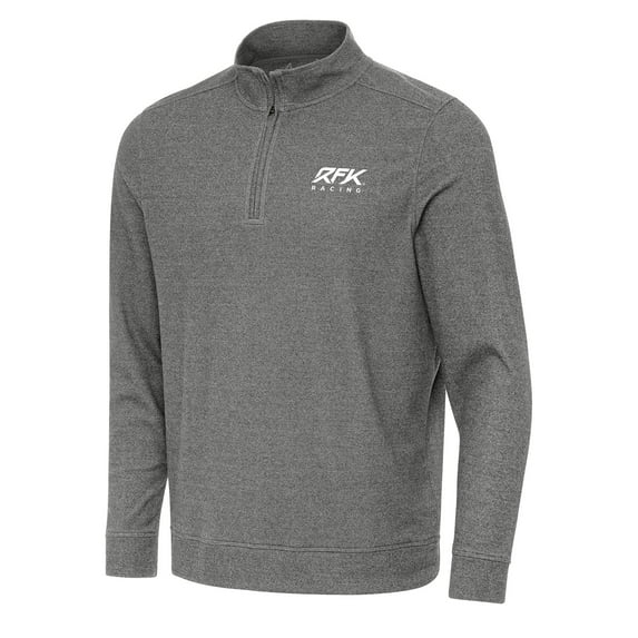 Subtle 1/4 Zip Pullover Direct to Film-Antigua Heather Black Roush Fenway Keselowski Racing
