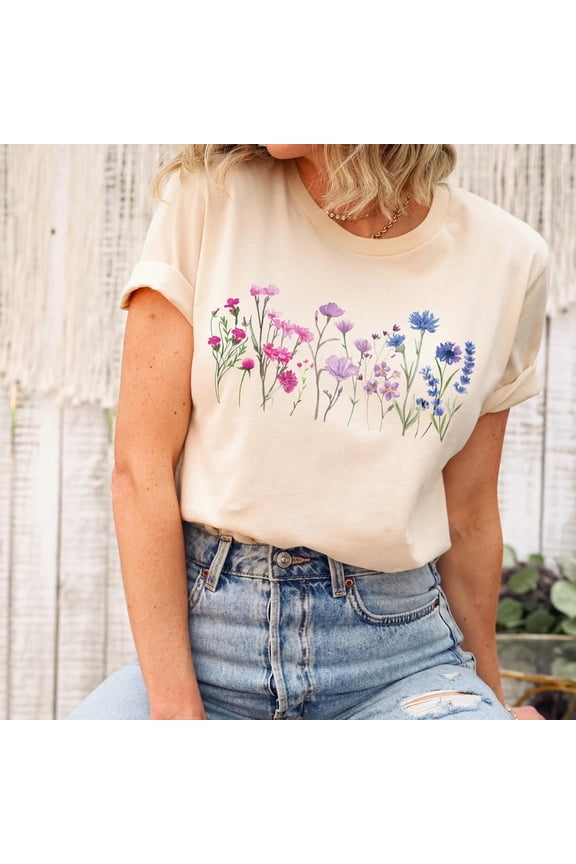Subtle Bi Pride Shirt Bi Wildflower Shirt Bisexual Pride Tee Bi flag Wildflower Pride Shir