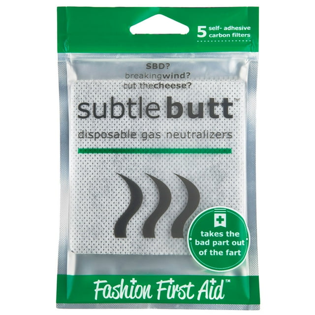 Subtle Butt Activated Carbon Disposable Gas Neutralizers Pack of 5