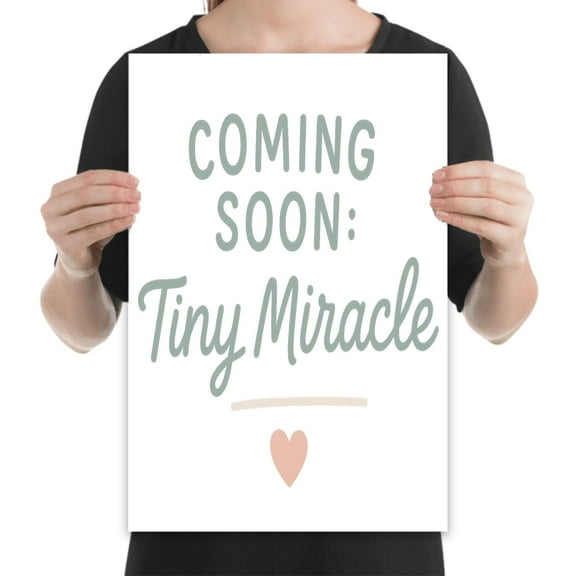 Subtle Celebration & Joy, 13x19 Gloss Premium Print, Pregnancy Reveal and Nursery D√©cor